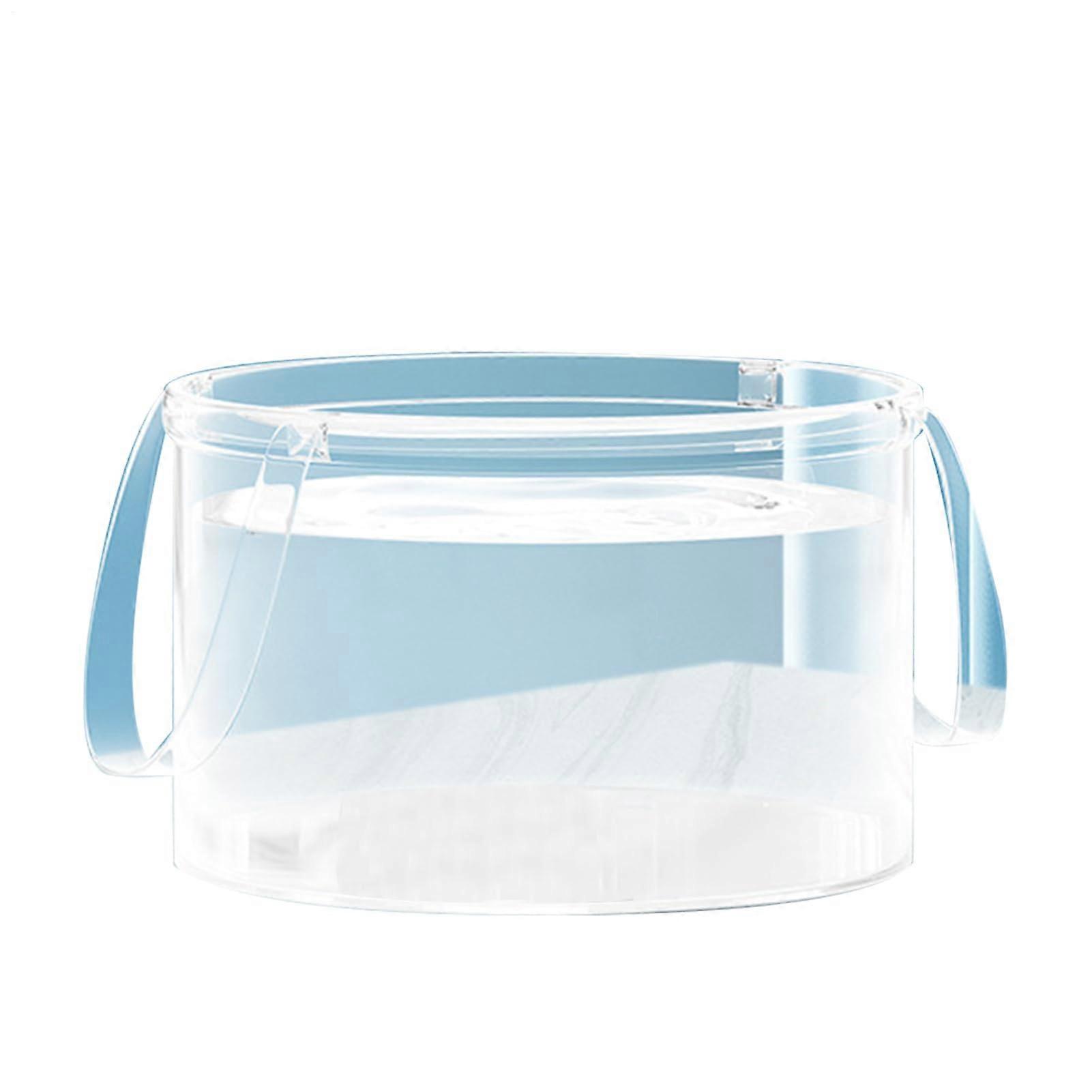 Foldable Wash Basin, Transparent 12L, With Handle, Lightweight Collapsible Basin for RVs and Camping, Soak Baby Clothes