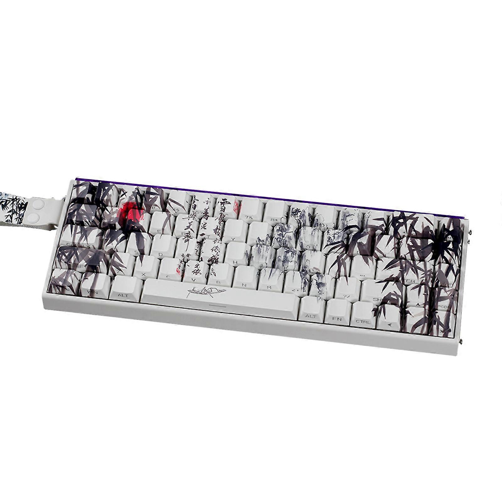 PBT Keycaps Original Profile Dyes Sublimations Side Printing Artisans Keycaps For 60% 68% Mechanical Keyboards Multicolor