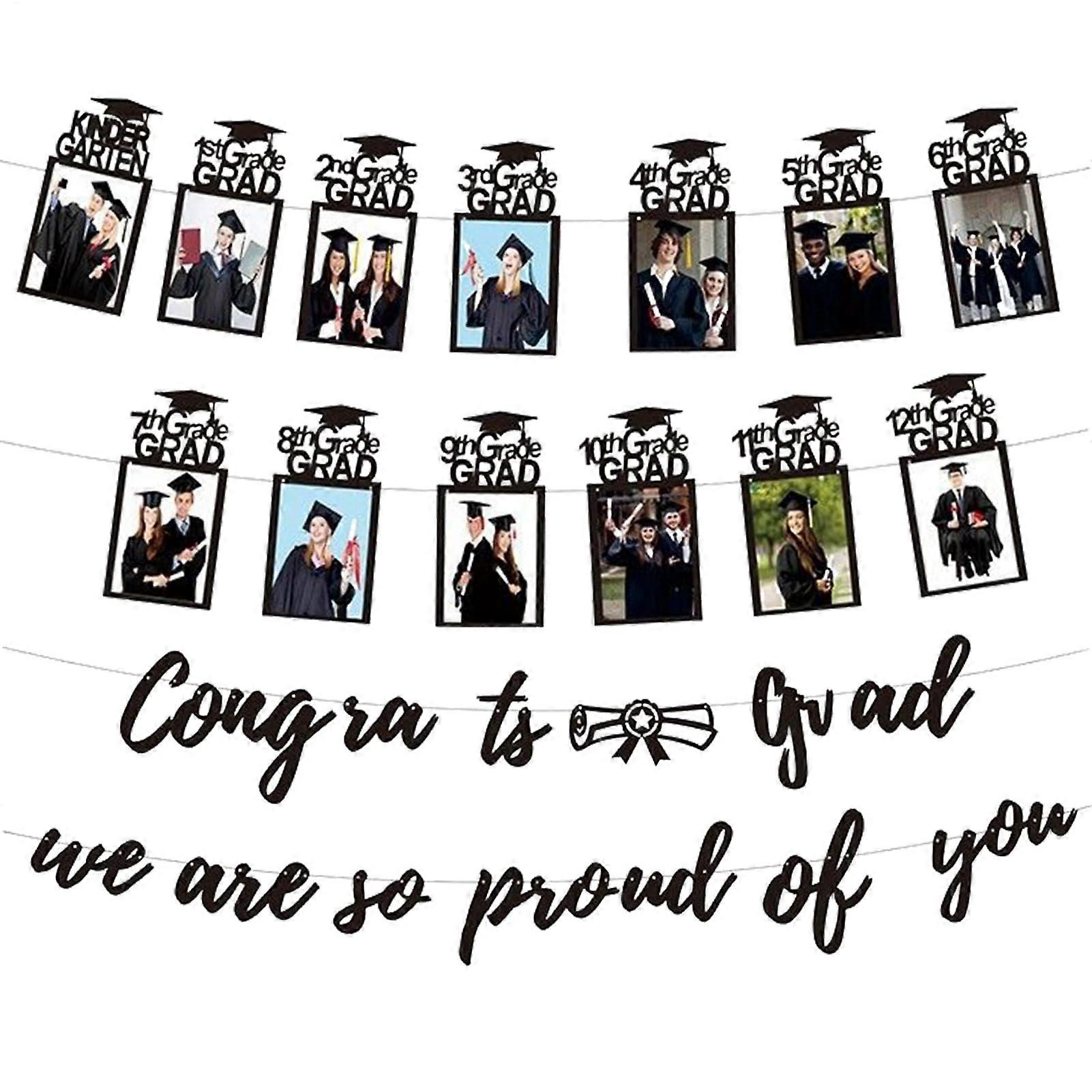 Graduation Photo Banner For K-12 Schools Congratulations Screen Background For Elementary To University