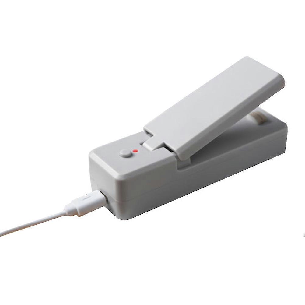 Portable Food Bag Sealer with Microthermal Technology for Home Use Grey Plastic Small Size Lightweight