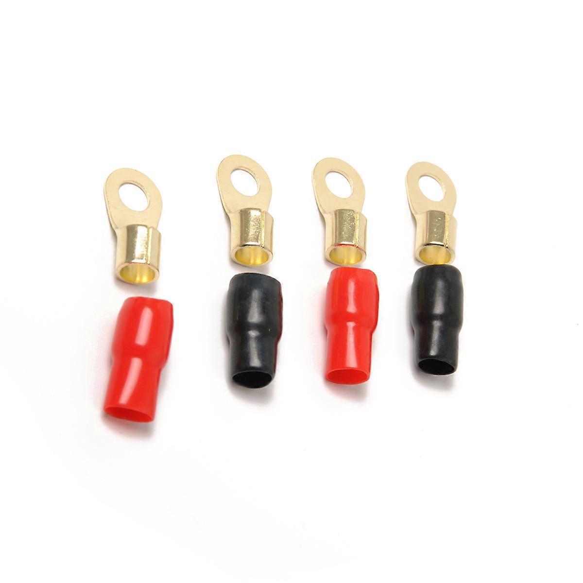 Copper Gold Plated Crimp Terminals for Connecting with Thick Barrel 4 Gauge Wire Connectors Assorted Color