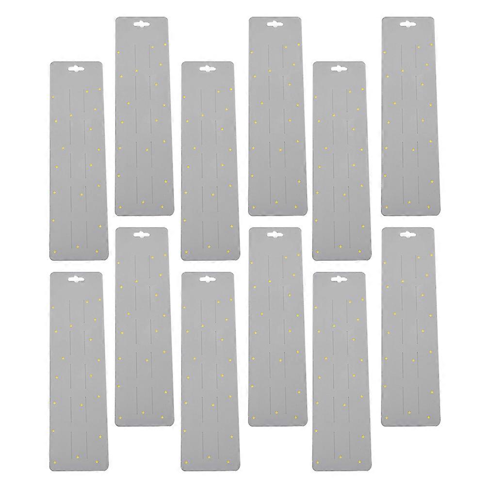 Hair Clip Display Cards Storage Rectangular Grey 0.1X6.4X24CM Hangable 100 Sheets