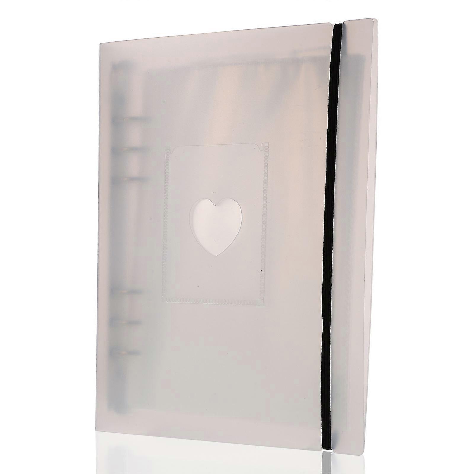 White Plastic Photo Album Binder with 10 Inner Pages for Storing Photos and Cards A5 Size