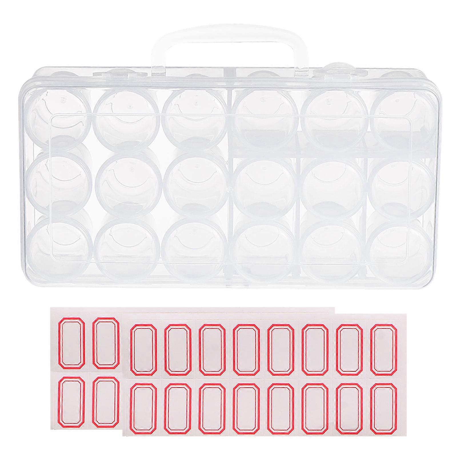 White Plastic Medicine Bottle Box for Storage with 18 Compartments Durable and Practical Design
