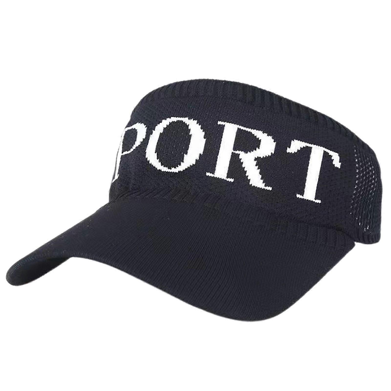 Men Sun Visor Hat Empty Top Lightweight Soft Quick-Dry Visor Hat for Cycling