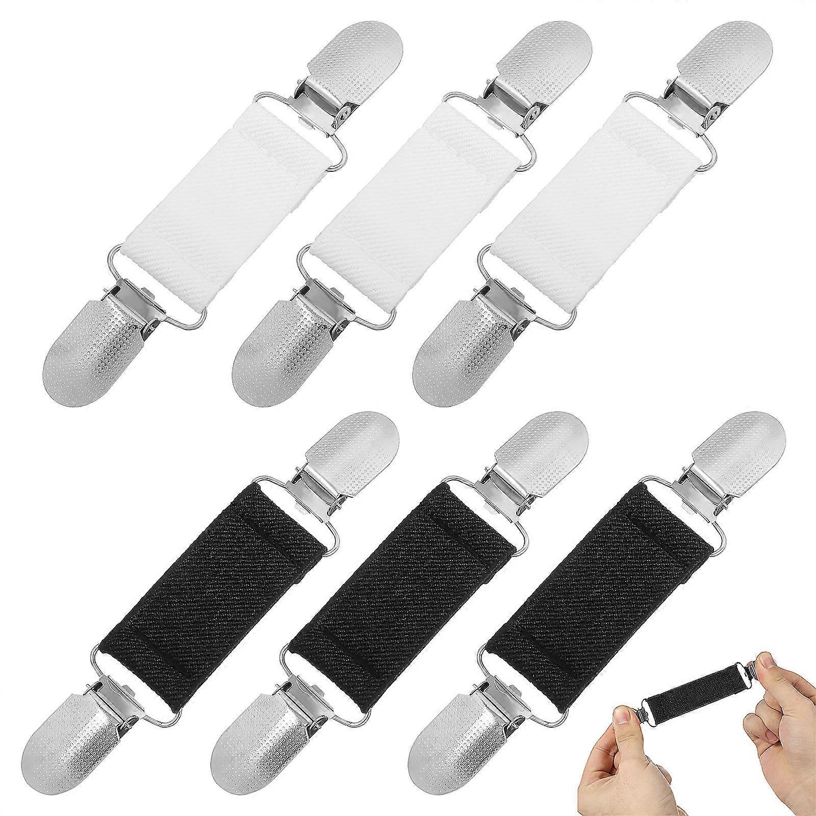 Mattress Clips Sheet Tighteners Elastic Straps For Sheets Hold In Place High Strength Material White 6Pcs