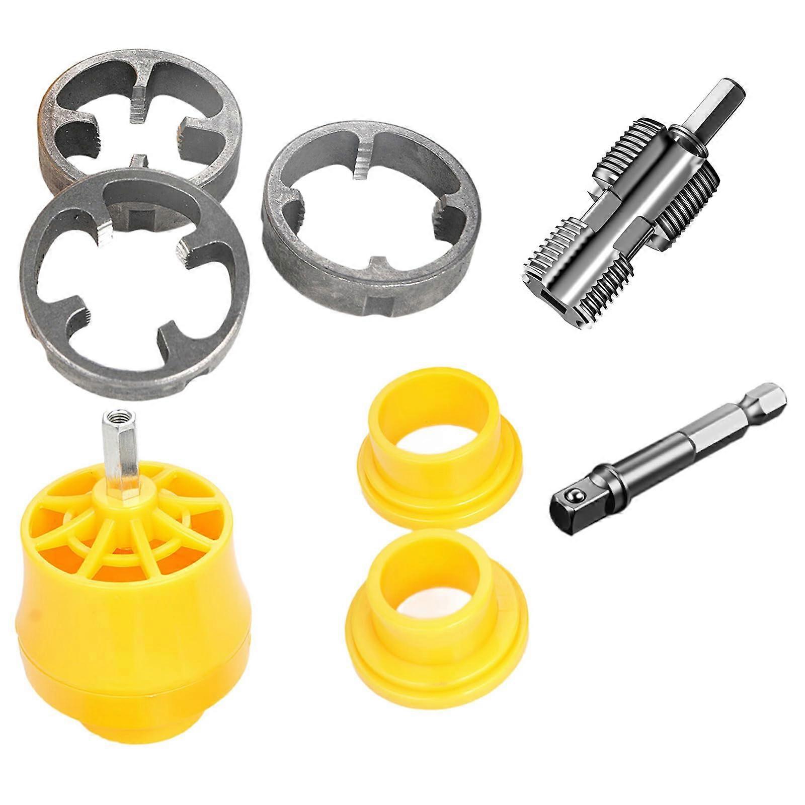 PVC Thread Maker For Electric Drill, Plastic Pipe Threading Tool, 1/2 In And 3/4 In PVC Thread Sizes