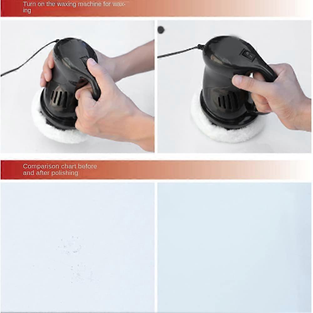 Car Polishing Wax Machine Mini Electric Polisher Rechargeable for Scratch Repair and Car Detailing, Black Color