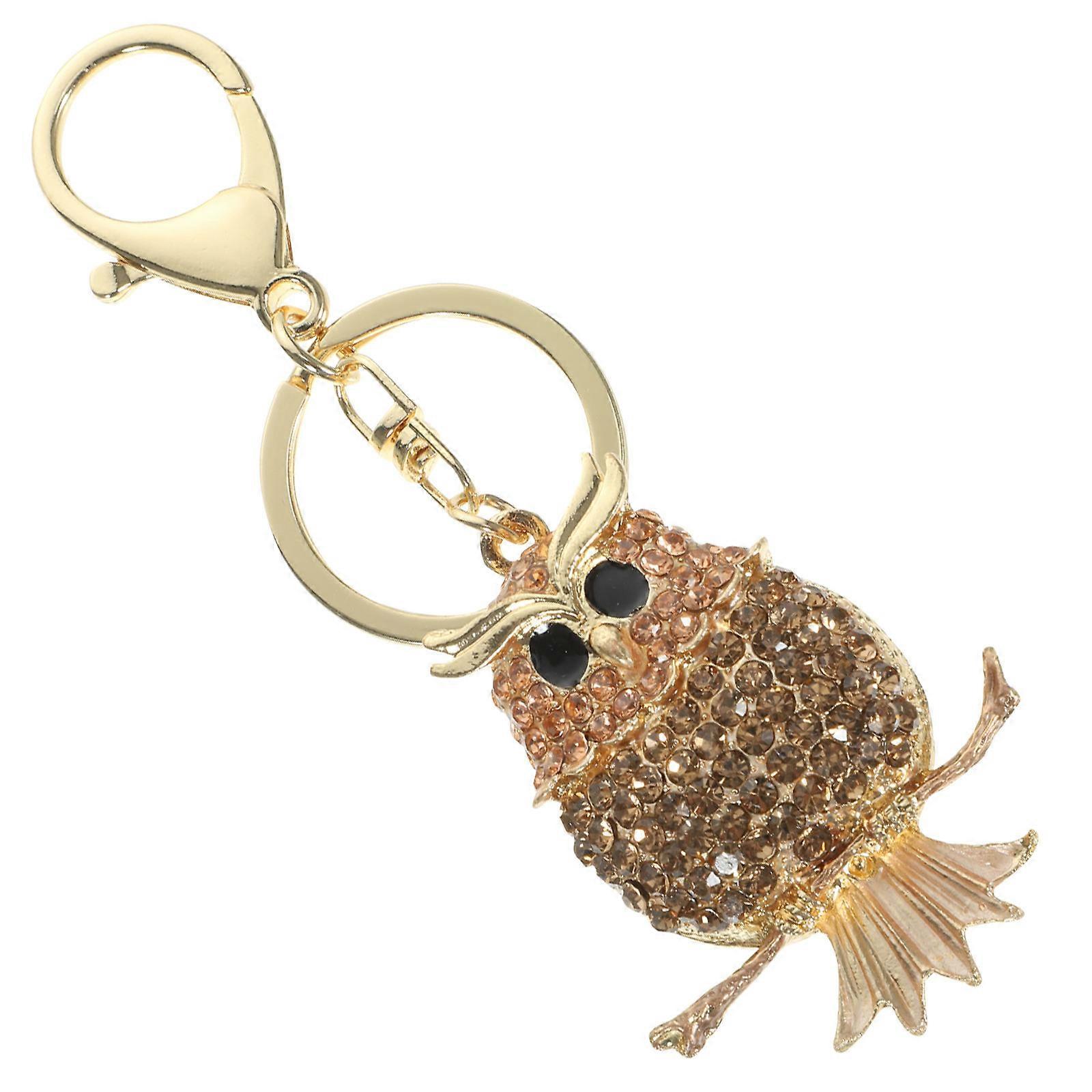 Bag Accessory Owl Shape Alloy Rhinestone Pendant For Party Ornament 1Set