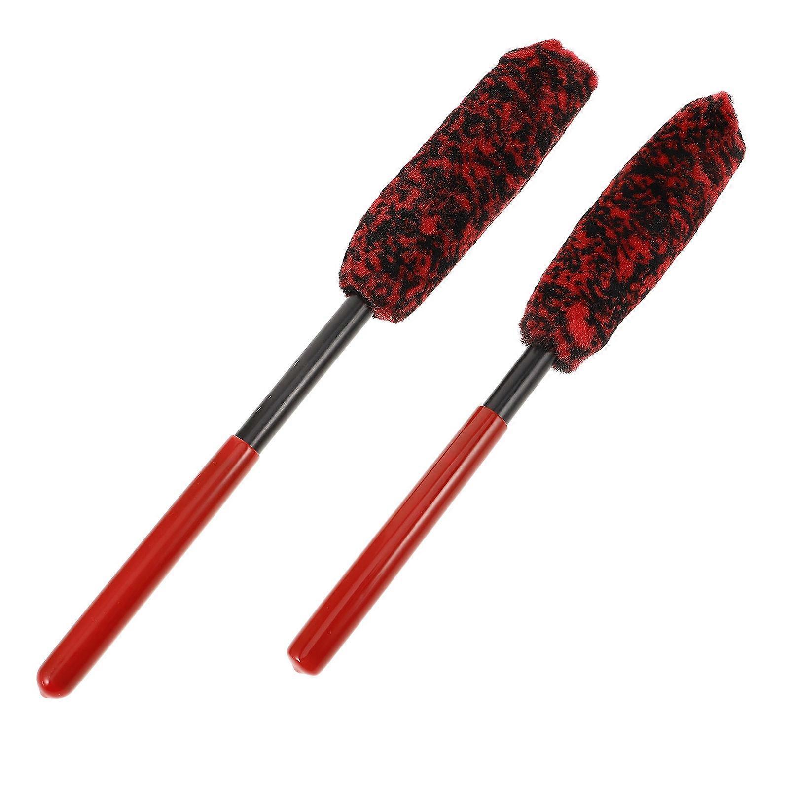 Car Wheel Cleaning Brush Kit Ergonomic Long Handle Microfiber Brush for Easy Tire Maintenance and Crevices Detailing