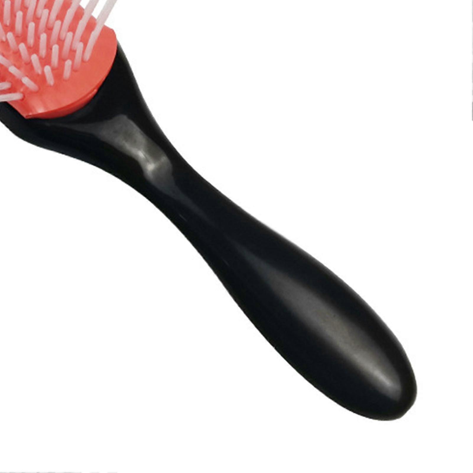 2 Pcs 9 Rows Hair Brush Nylon Bristle Styling Brush Curly Hair Detangling Brush for Separating Shaping Defining Curls 