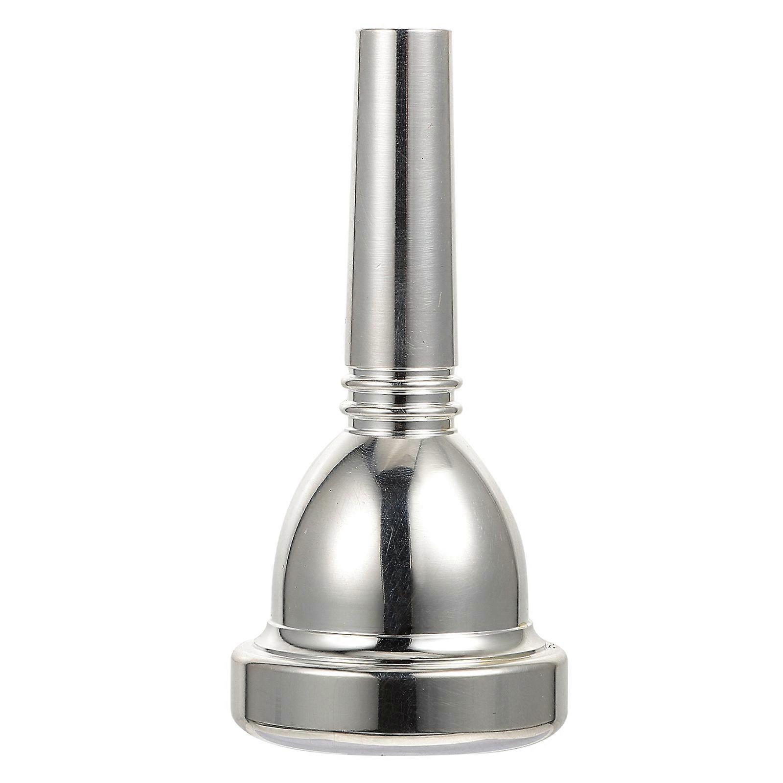 Durable Replacement Trombone Mouthpiece Plated Horn Accessory for Musical Instrument Use in Practice, Performance, School, Concert Hall and Band