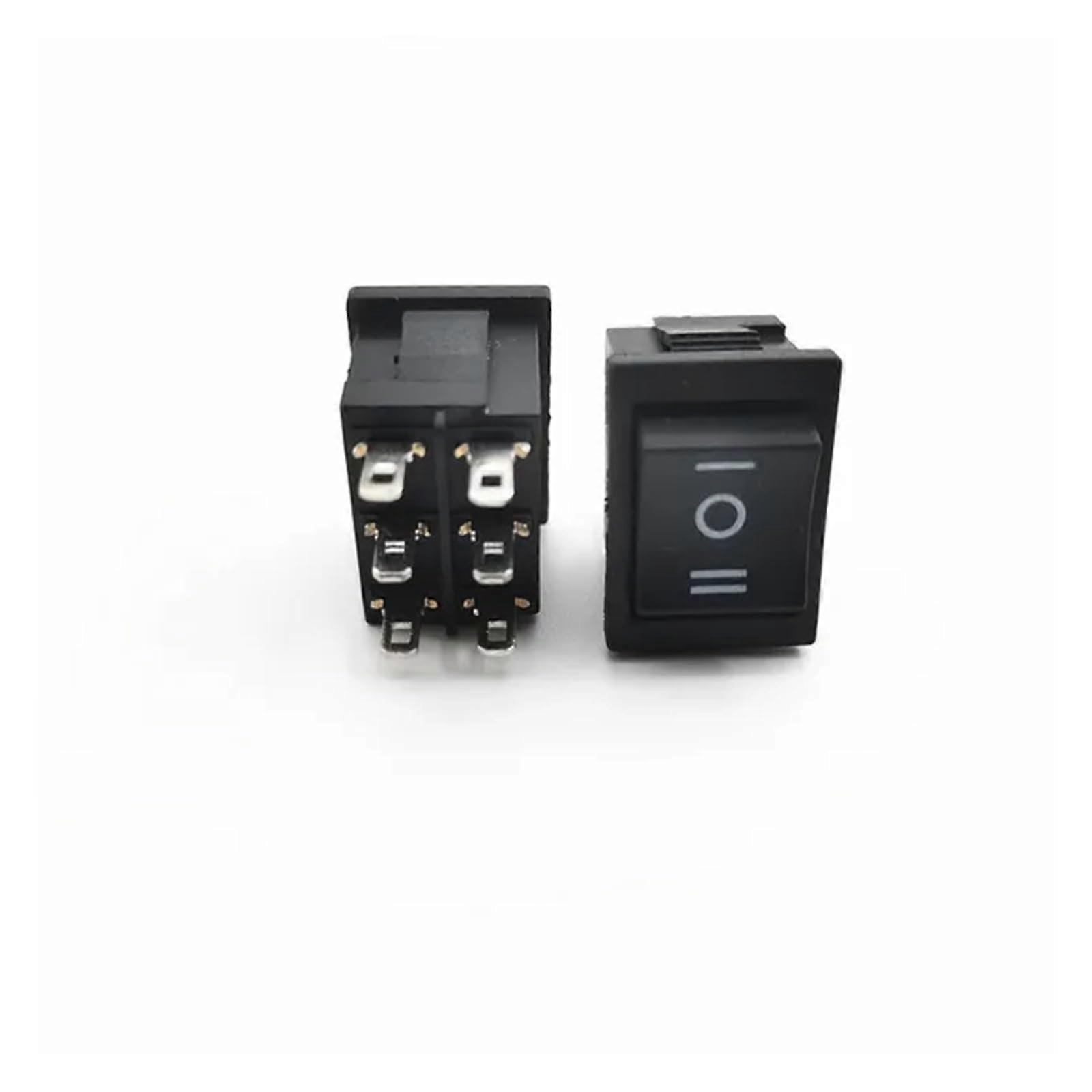 KCD1 21x15mm Rocker Switch Boat Car 2P In 3Pin 6Pin 6A/10A 250V/125VAC Push Button B-6PIN3D 5-Pack