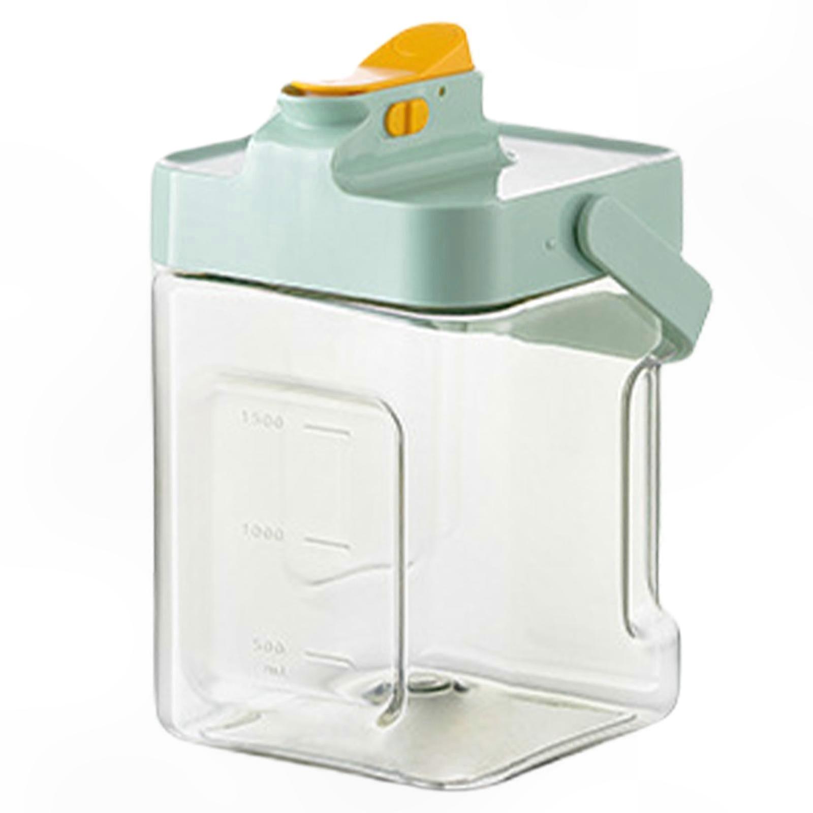Spill Proof Ice Water Container Cold Water Kettle with Faucet for Refrigerator Beverage Bucket for Cold Drink Lover warm white