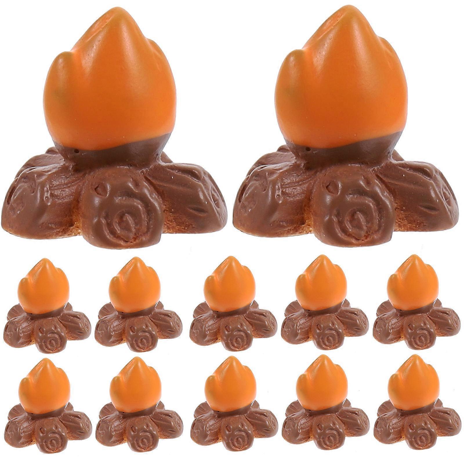 30Pcs Miniature Resin Campfire Ornaments Ideal For Party Decoration And Gardening Art With Campfire Shape Design
