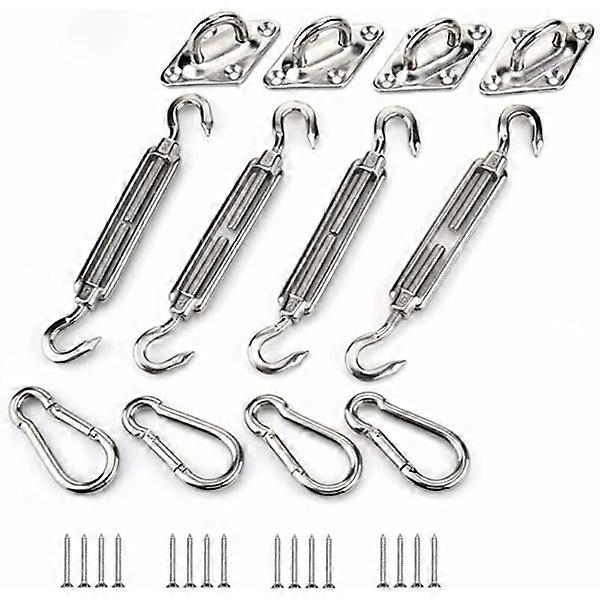 Stainless steel solar fixing kit for sun sails, square and rectangular, sun sail accessories M6
