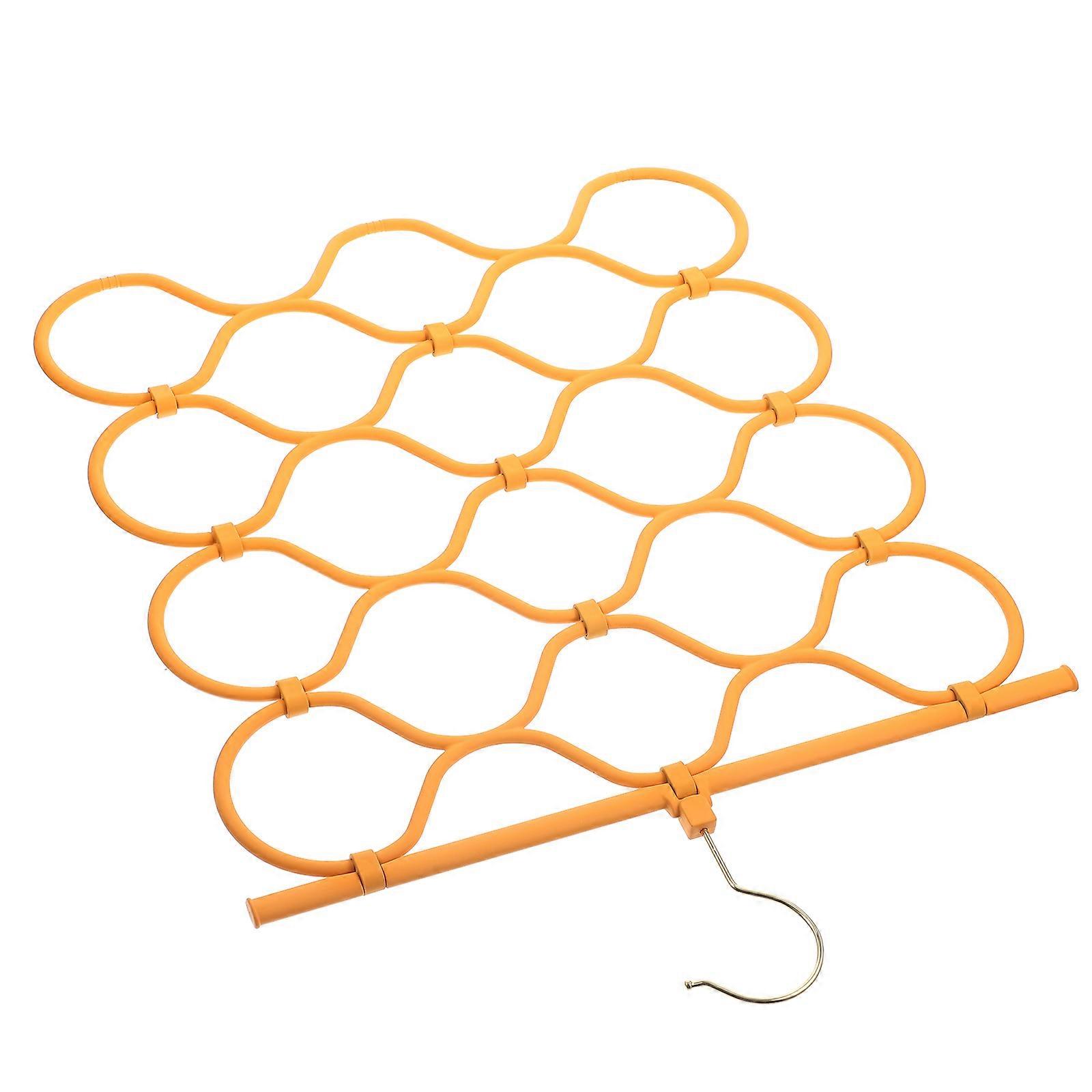 Taitettava vyöripustin kylpyhuoneen kaapin järjestämiseen oranssi väri 1 sarja