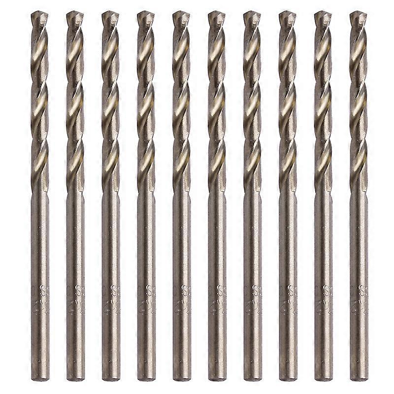 10pcs 3.2mm M35 Round Shank HSS-Co Twist Drill Bit Cobalt Twist Drill Bit