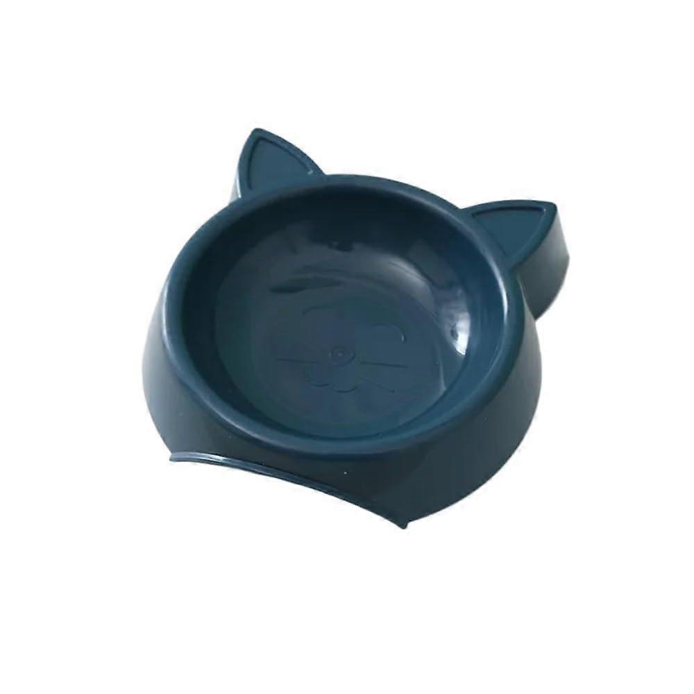 Charming, nonslip catshaped dog bowl, easy to clean,  for small to mediumsized pets (blue).