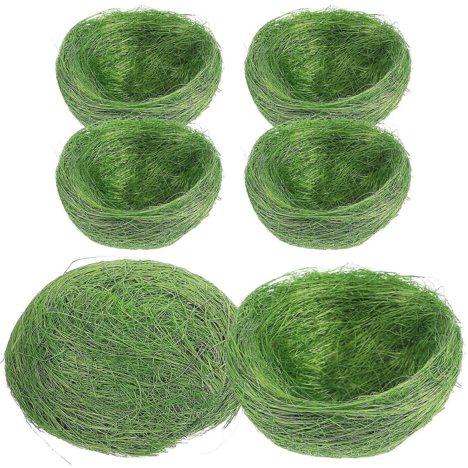 Easter Table Nest Decoration Decoration Green 10*5cm Hemp Thread 6Pcs