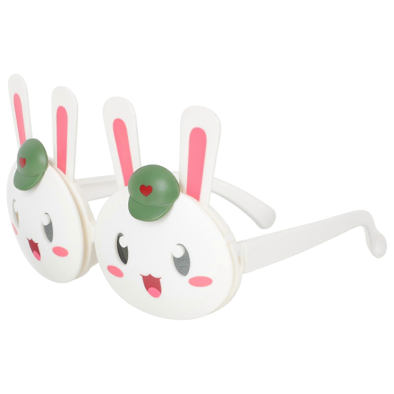 Kids Sunglasses For Boys And Girls In Rabbit Shape Offering UV Protection And Pink Plastic Material For 1Pair