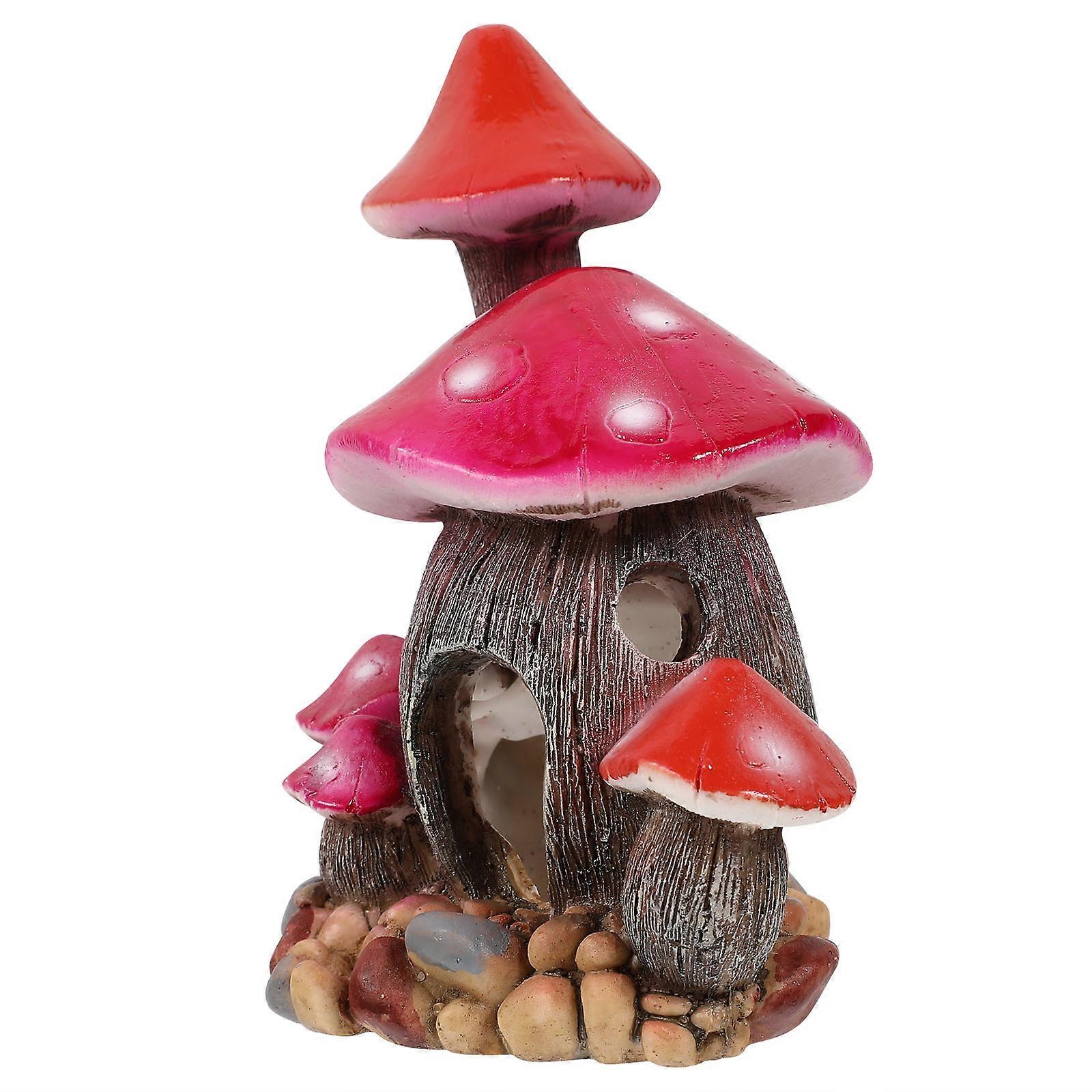 Mushroom Shaped Aquarium Prop, and Non Fading Resin Material
