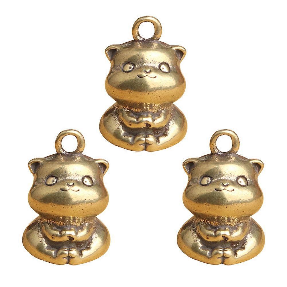Brass Cat Keychain, Durable DIY Pendant for Backpacks and Handbags, Lightweight Design