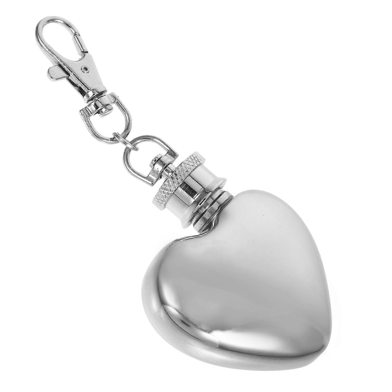 Adorable Heart Flask 1oz Pocket Drinking Flask Perfect For Camping Outdoor Activities 1Pcs