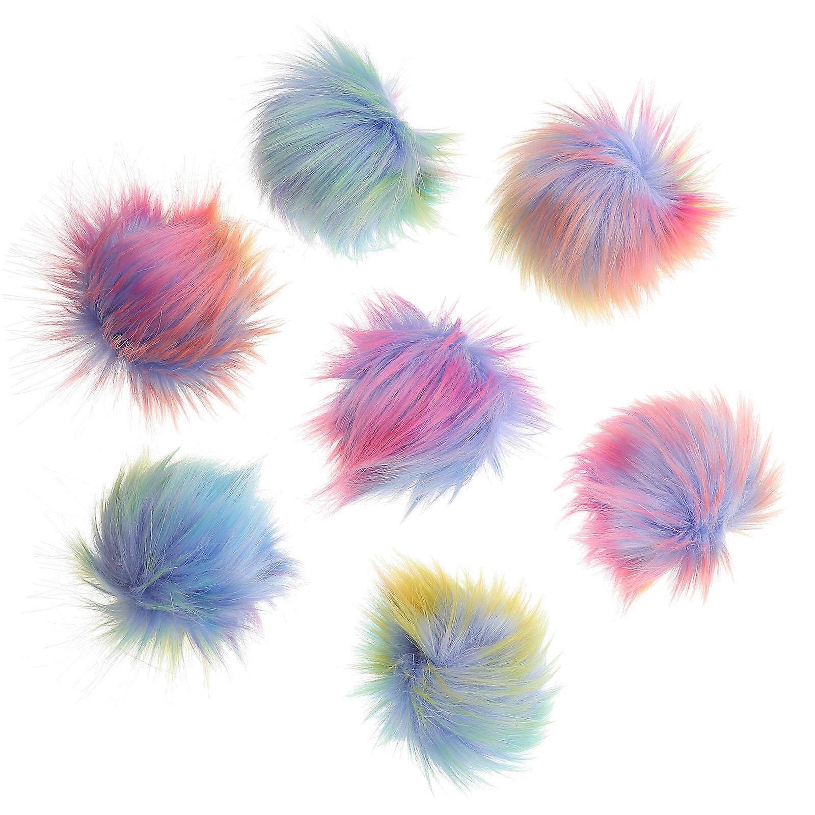 Faux Fox Balls for DIY Decoration Lightweight and Gentle Assorted Color 24Pcs