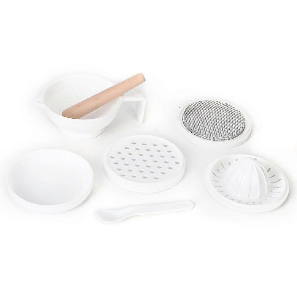 7Pcs/Set Baby Food Grinder Infant Baby Food Fruit Masher Dish Grinding Tools7Pcs