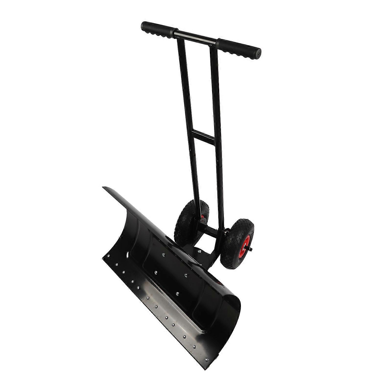 Push Wheel Snow Shovel Double Rod Thickened Ice Scraper Plow