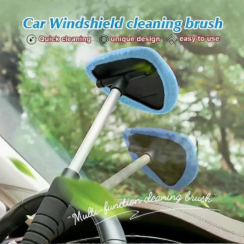 Car Windshield Clean Microfiber Wiper Windshield Fluid Brush Pack Adjustable Triangular Retractable Extend Car Cleaning Tools