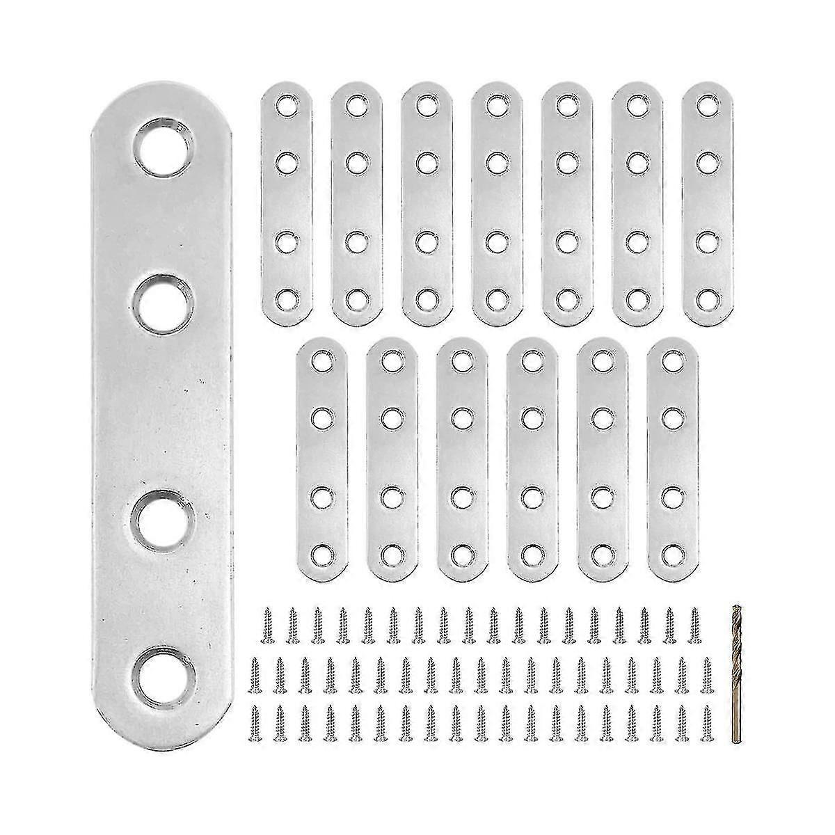 Stainless Steel Flat Bracket Angle Code Straight Piece Shelf Bracket Metal Bracket Flat Angle Fixin