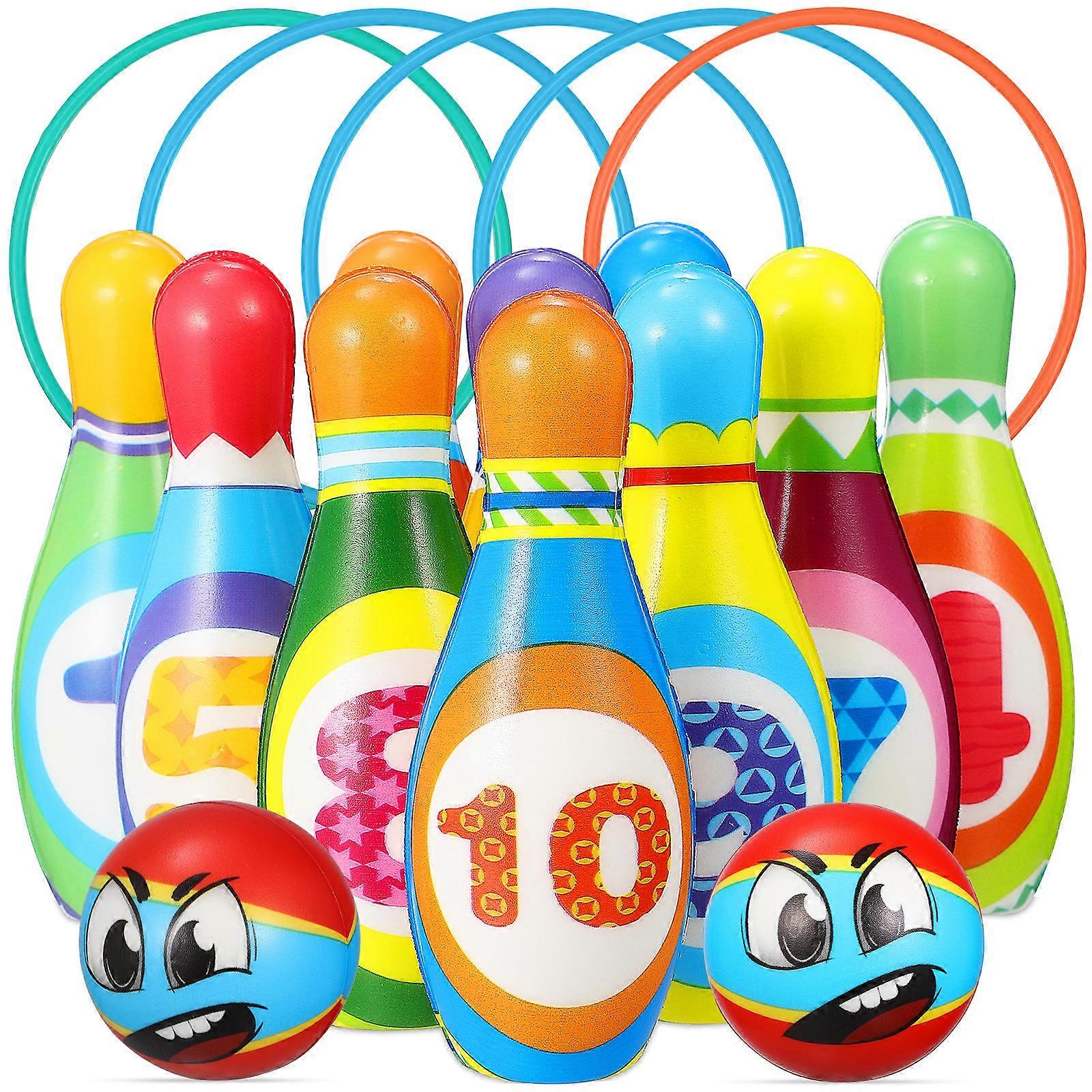 Bowling Set for Kids Playing with Durable PP Cotton Material Assorted Color 1 Set