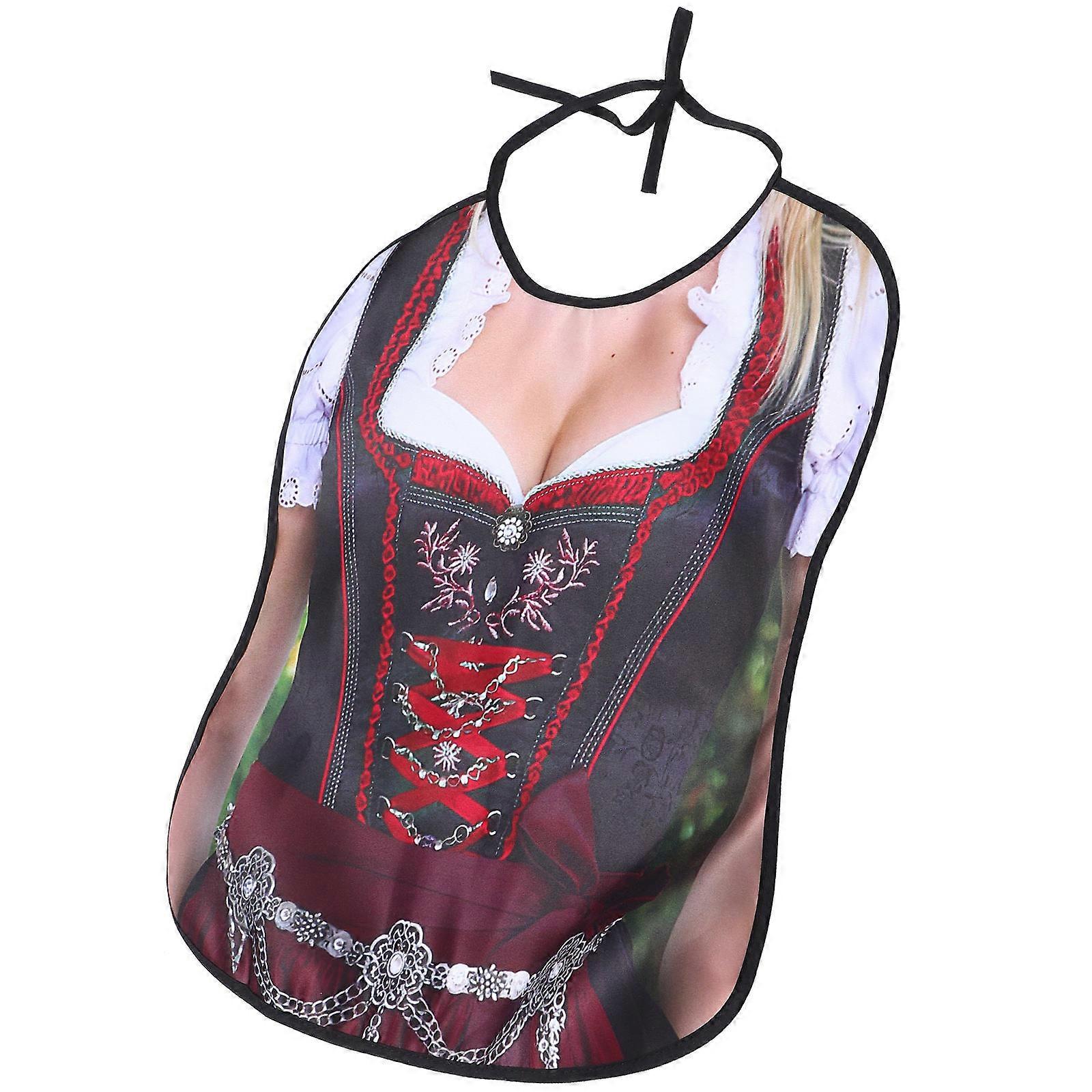 Durable Clothing Protector Bib For Elderly Assorted Color Easy To Clean 1Set