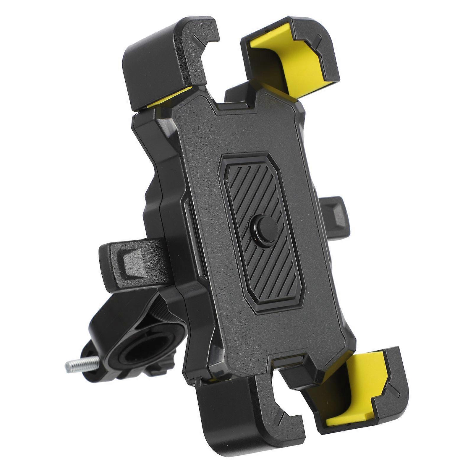 Adjustable Yellow ABS Phone Stand Mount for Cellphones – Universal Handlebar Holder for Motorcycles & Mobile Devices