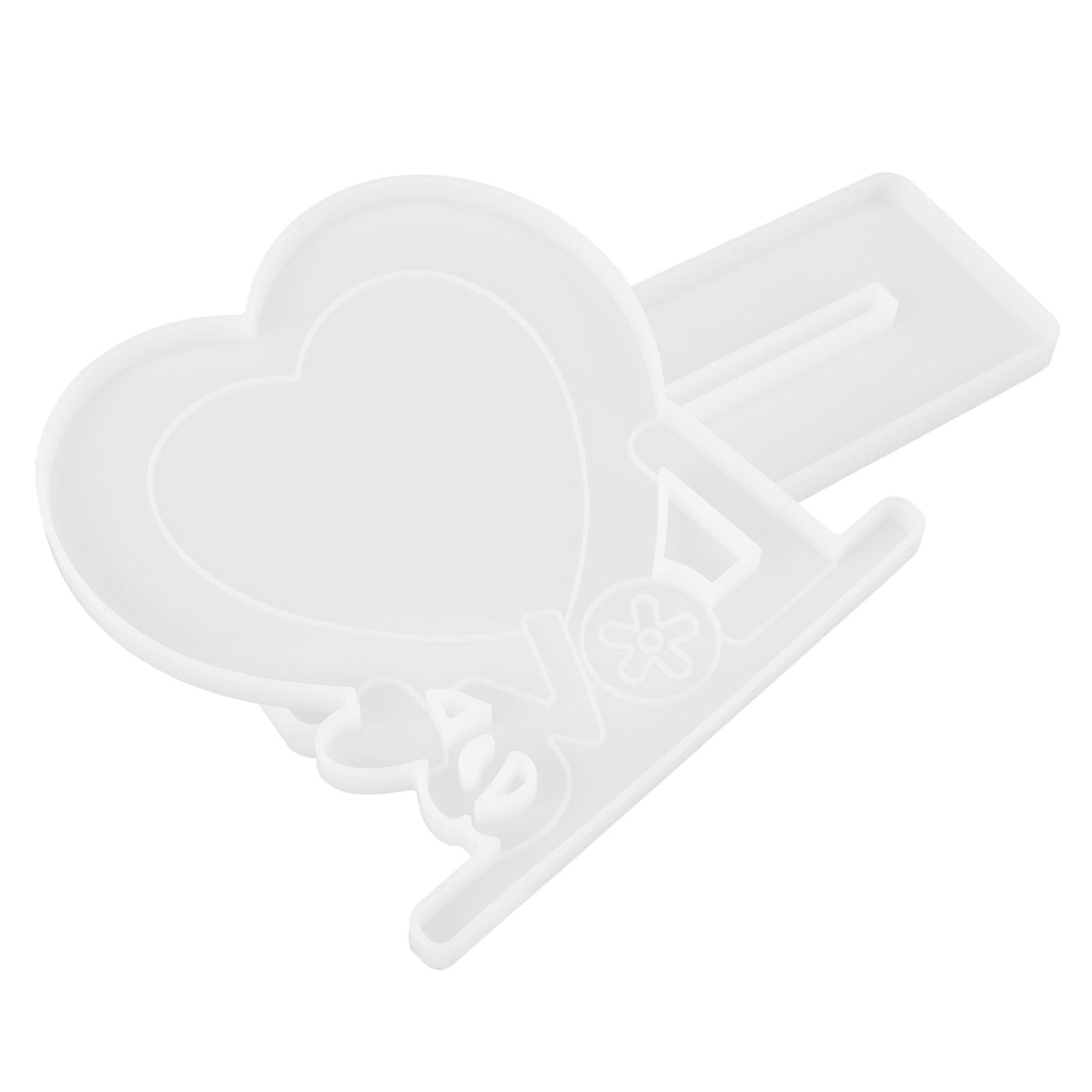 Resin Photo Frame Mold 1 Set Heart-Shaped Practical DIY Craft Silicone For Home Decoration