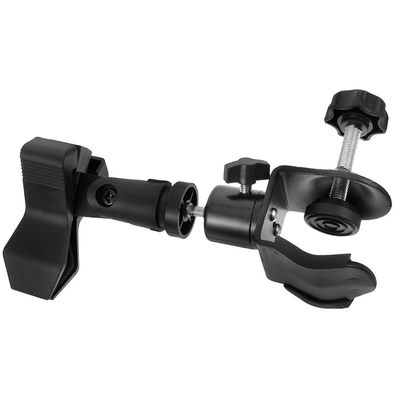 Microphone Holder 1Set Black Plastic Clamp for Microphone with Stable Grip