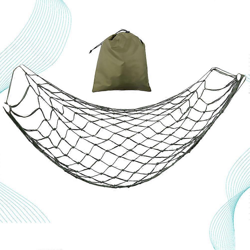 Thickened Nylon Mesh Hammock For Outdoor Enthusiasts Camping 240x80cm Sleeping Style With Rope Included 1Set