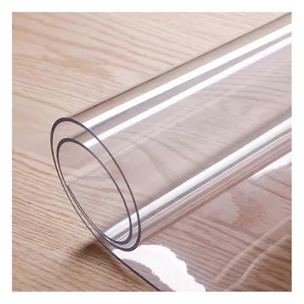 Transparent PVC tablecloth, waterproof, rectangular for kitchen, custom sizes.