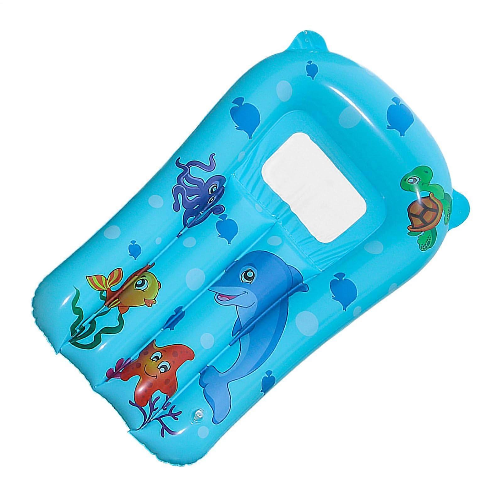 Swimming Raft for Kids Pool Toy Inflatable Foldable Floating Play Mat for River, Garden Pool, Lake Beach Activities Blue