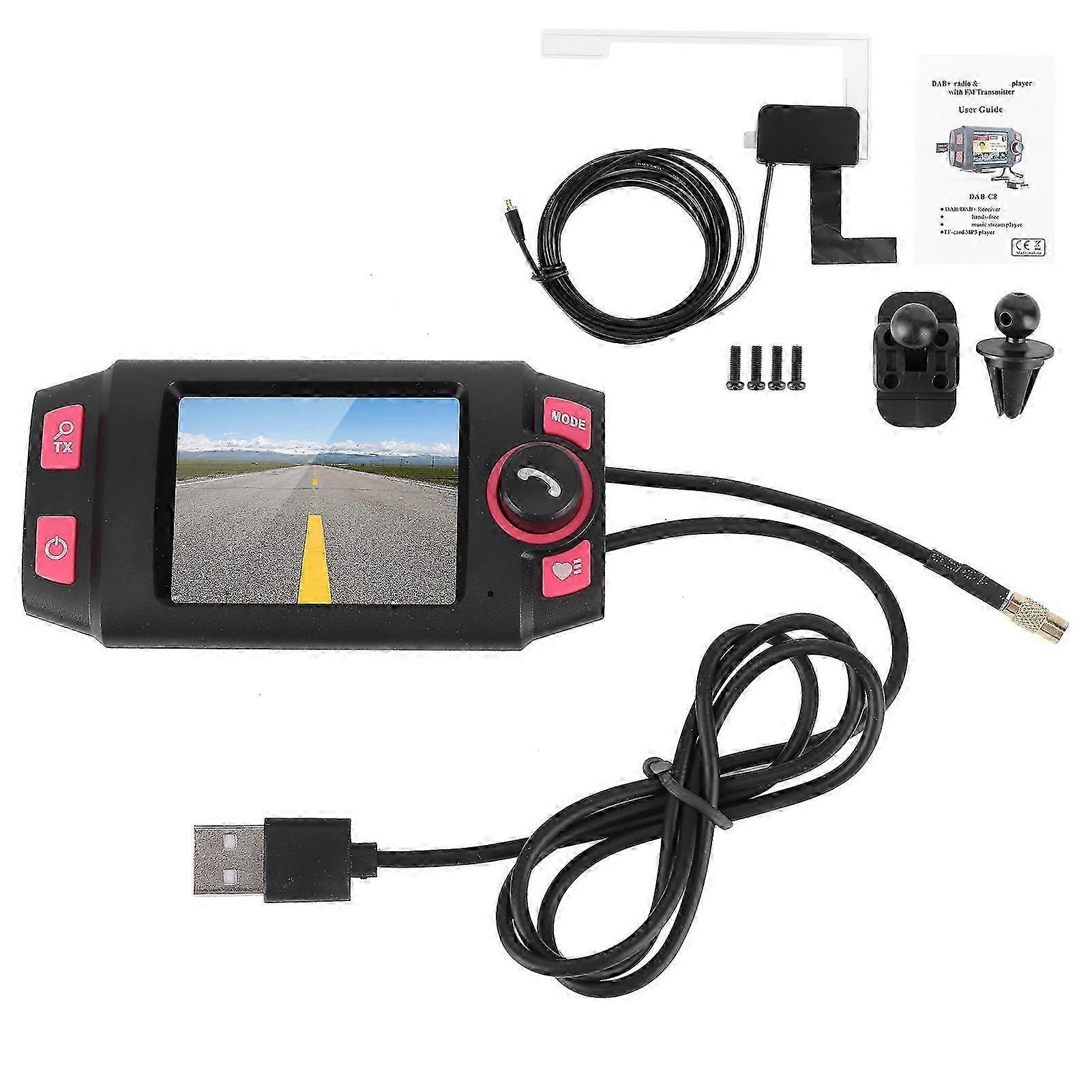 Wireless Car DAB RadioWireless Car DAB Radio Adapter with Bluetooth Hands Free Calling FM Transmitter for Digital Audio Broadcasting