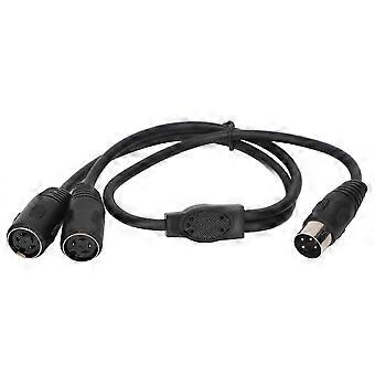 4 Pin Mini DIN Y Splitter Cable - 1.6ft | Professional Male to Female 4PIN
