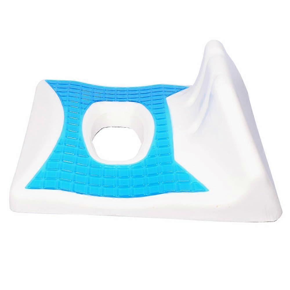 Antidecubitus cushion with leg rest, memory foam, oval opening, for elderly, bedridden