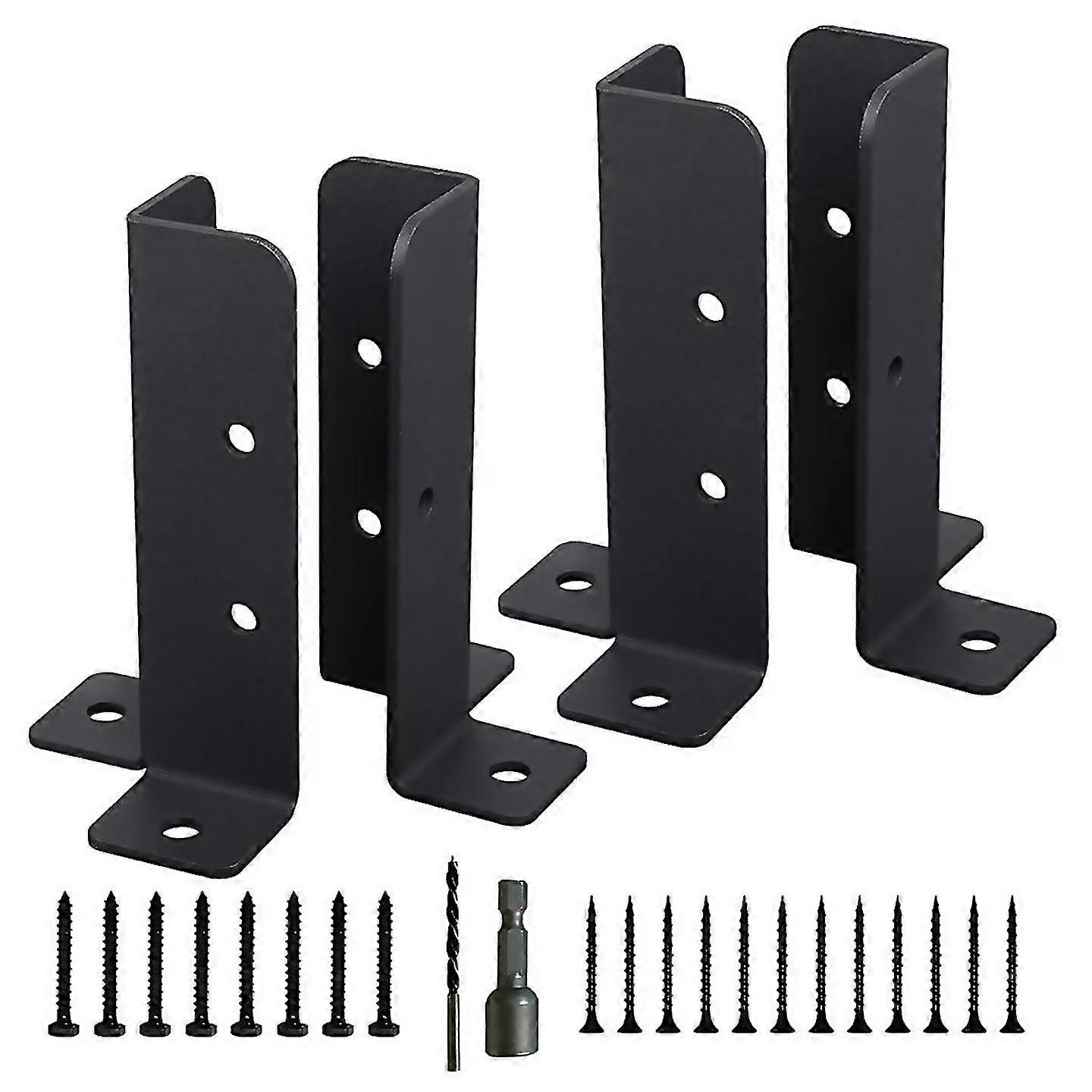 For 4pcs Adjustable Deck Post Anchor Base Brackets Fence