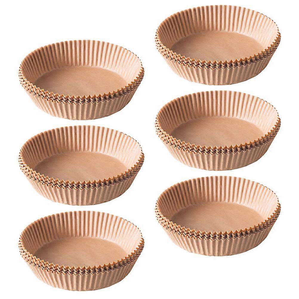 100Set Non-Stick Air Fryer Liner Round Air Fryer Accessories Home Baking Camping Barbecue Brown