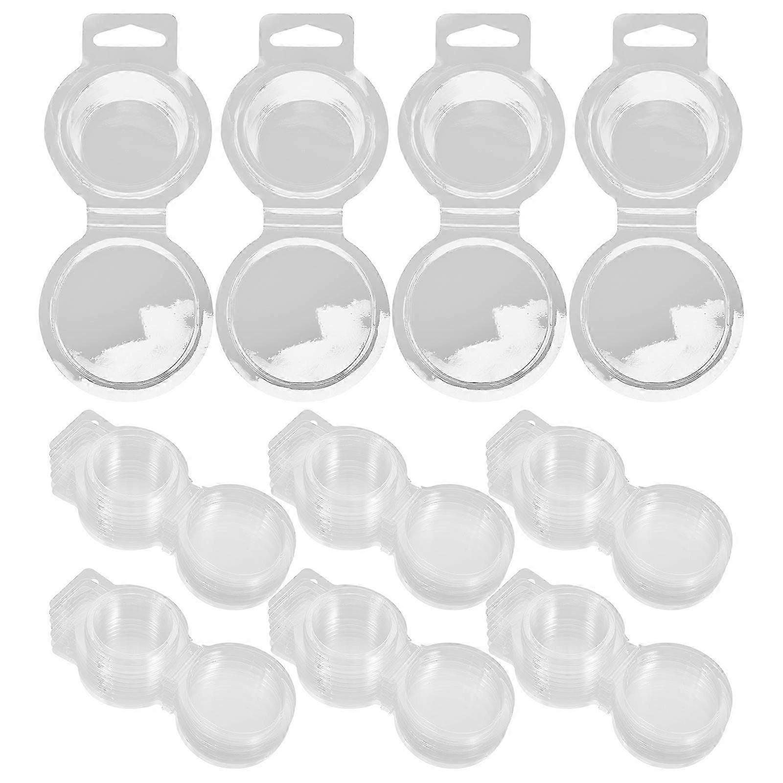 Empty Plastic Wax Melt Containers Clamshell Design Simple Generous For Diy Candles Soap Making 16.10X6.80X2.50Cm 100Pcs