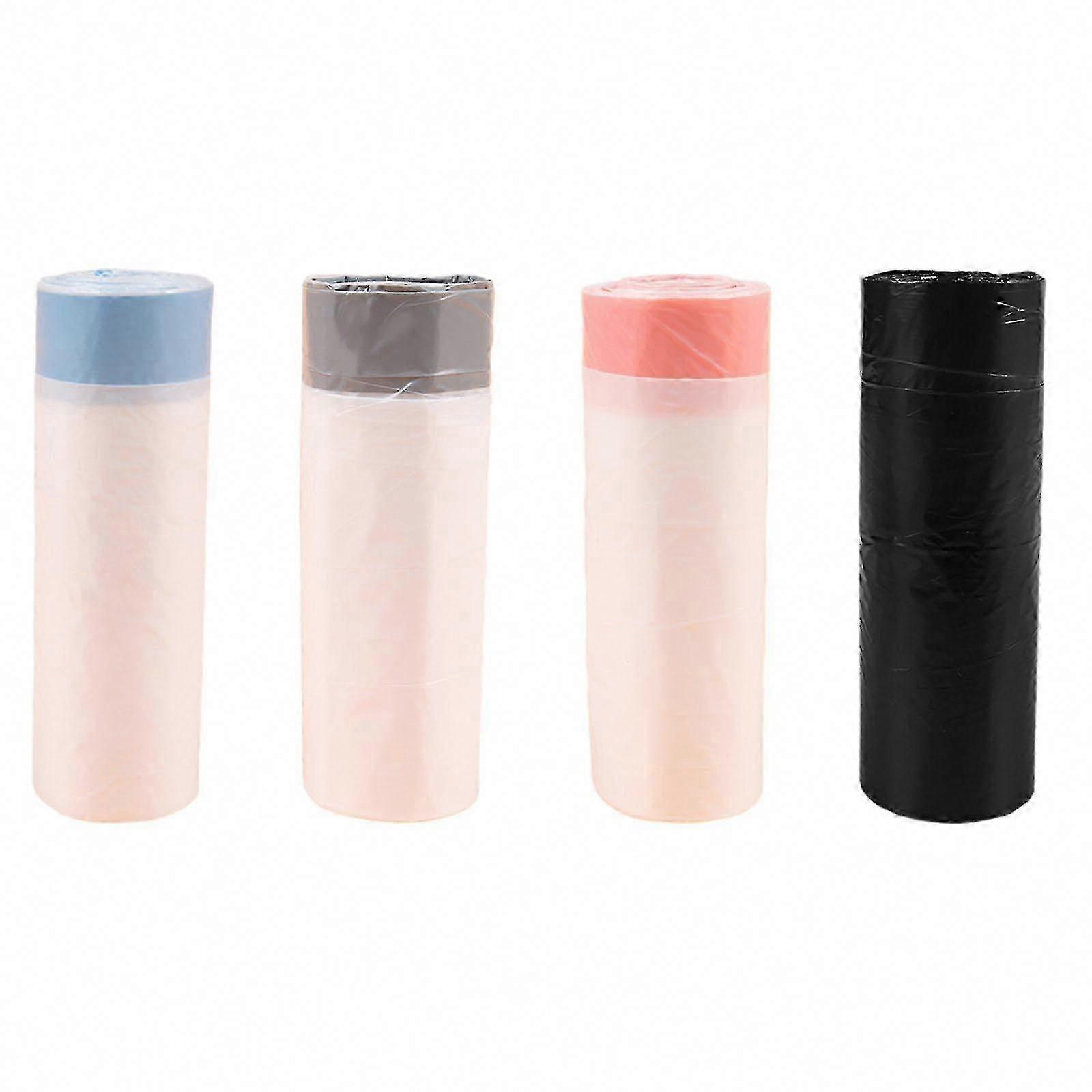 Kitchen Trash Bags 4 Rolls Drawstring Compactor Garbage Bags for Home Use