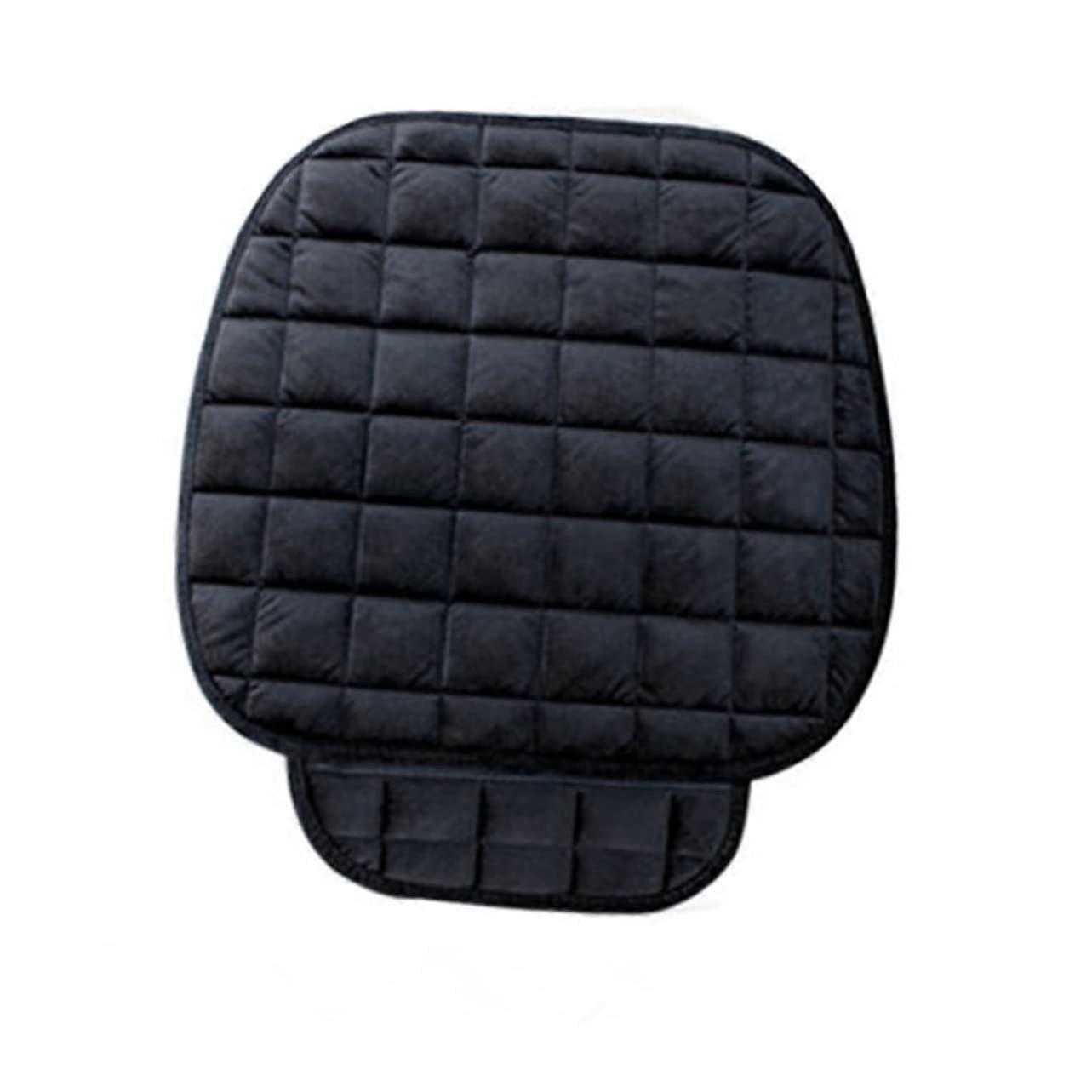 Car Seat Cushion For Front Seats Winter Plush Material Non-Slip Black Office Use