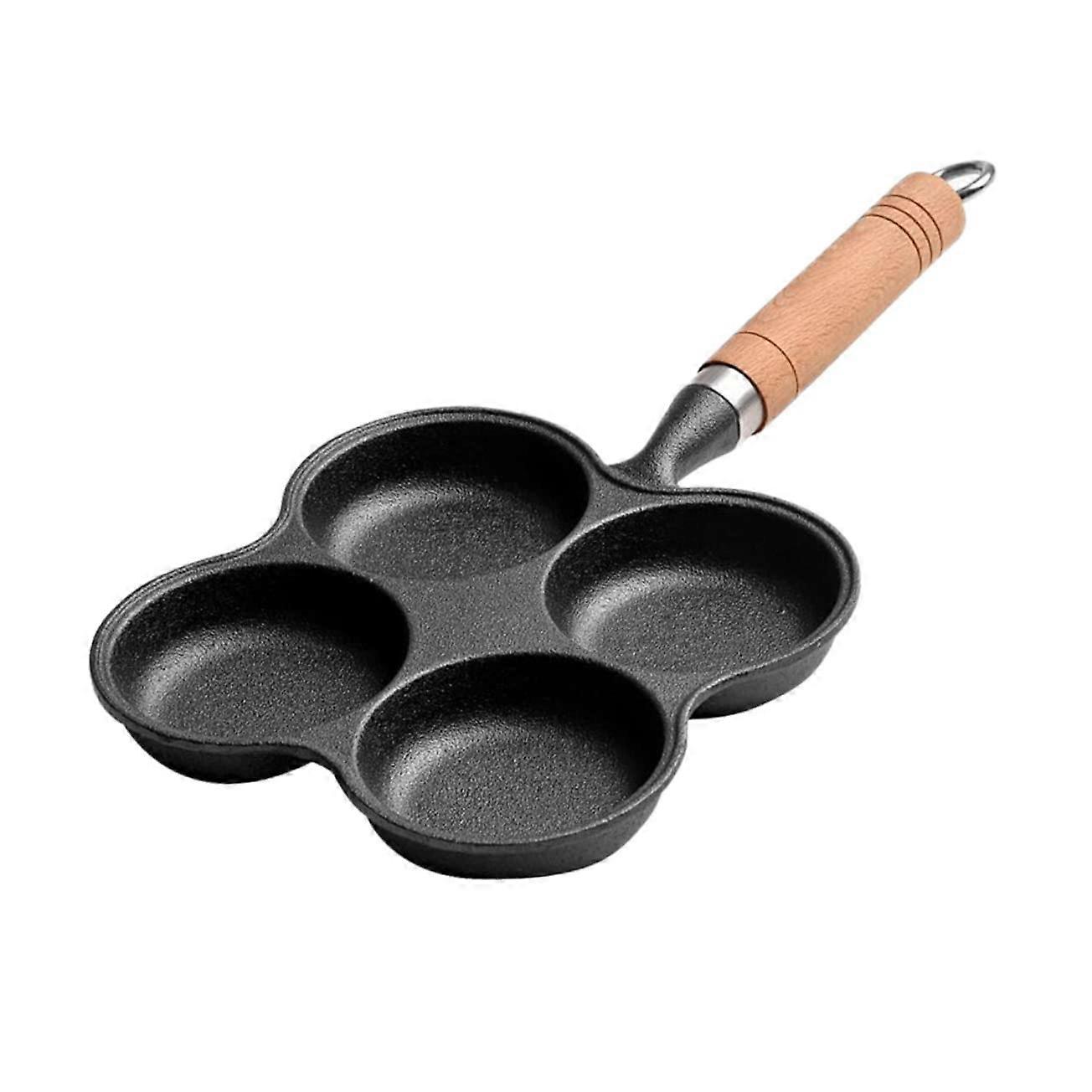 Non Stick Egg Frying Pan with Four Versatile Cooking Tool for Pancakes Burgers and Eggs Easy to Clean Comfortable Grip